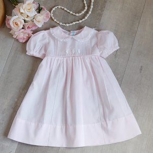 Pink Heirloom Dress Bunny Embroidery Lace SPRING Portraits  Feltman Brothers NWT